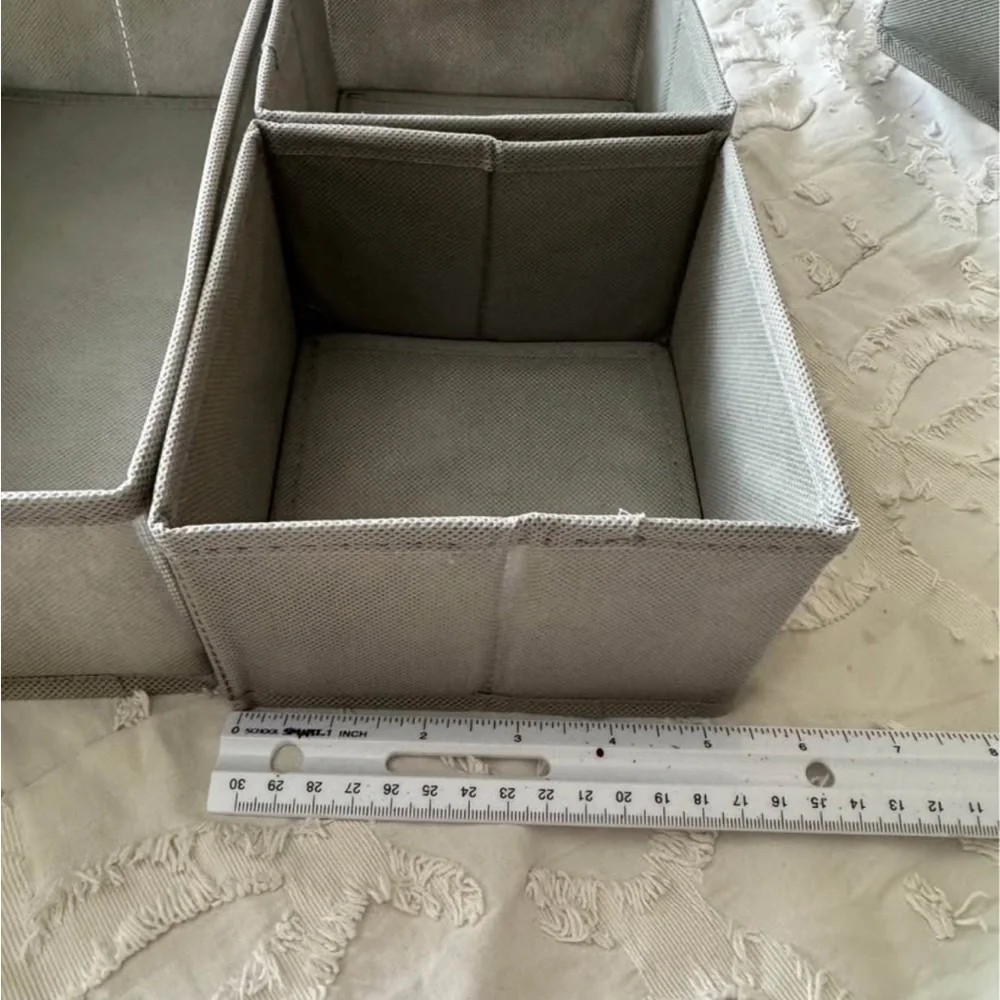 Gray Fabric Storage Organizer Set